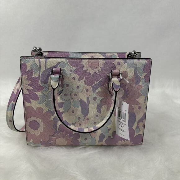 Coach CBM08 Maggie Small Tote Bag With Floral Print + Corner Zip Wallet NWT - Picture 4 of 12